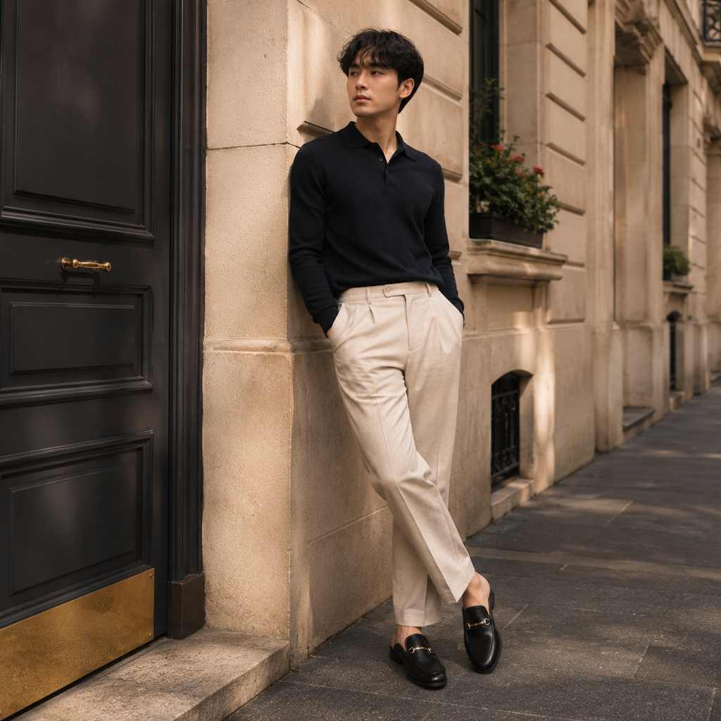 Mocassins Mules Homme Noir