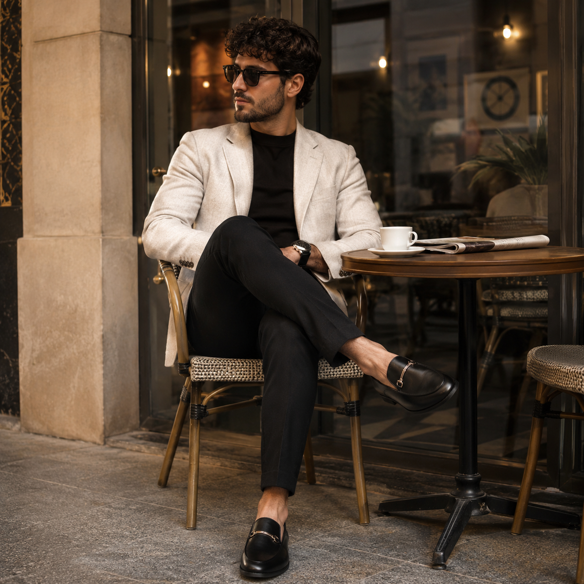 Mocassins Mules Homme Noir