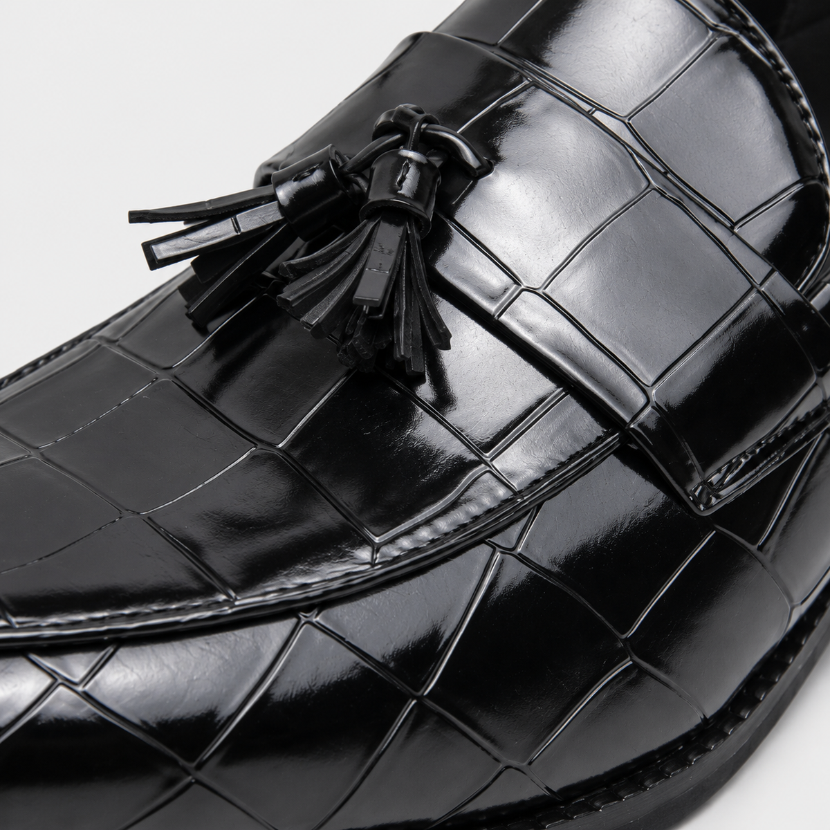 Mocassin Cuir Homme Noir Vernis