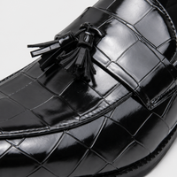 Mocassin Cuir Homme Noir Vernis