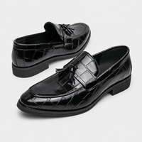 Mocassin Cuir Homme Noir Vernis