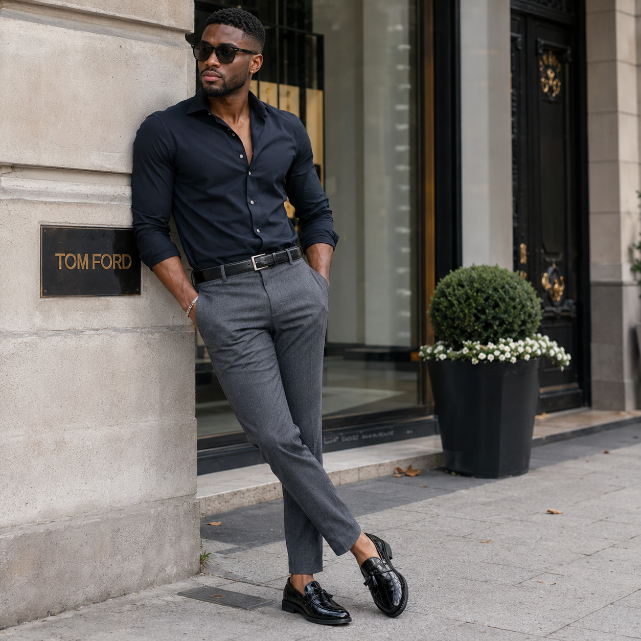 Mocassin Cuir Homme Noir Vernis