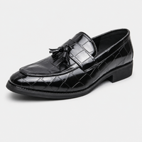 Mocassin Cuir Homme Noir Vernis