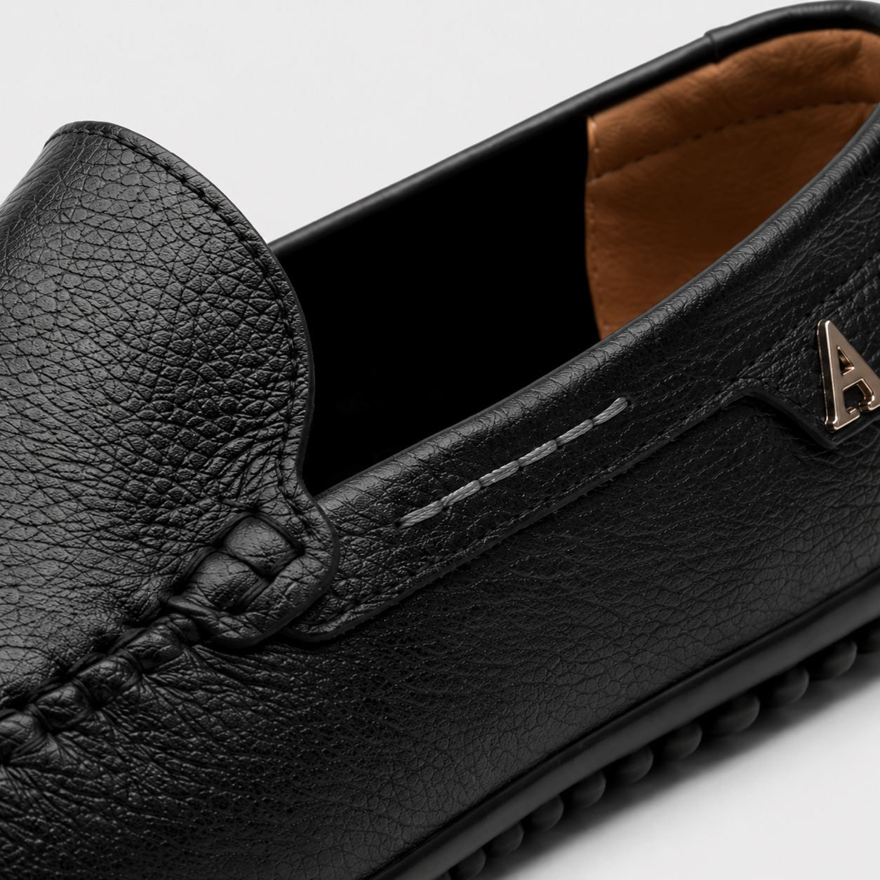 Mocassins Noir Bateau En Cuir Souples