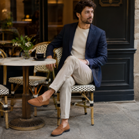 Mocassins Homme Marron En Daim Classique
