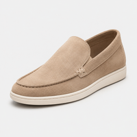 Mocassin En Daim Beige Pour Homme