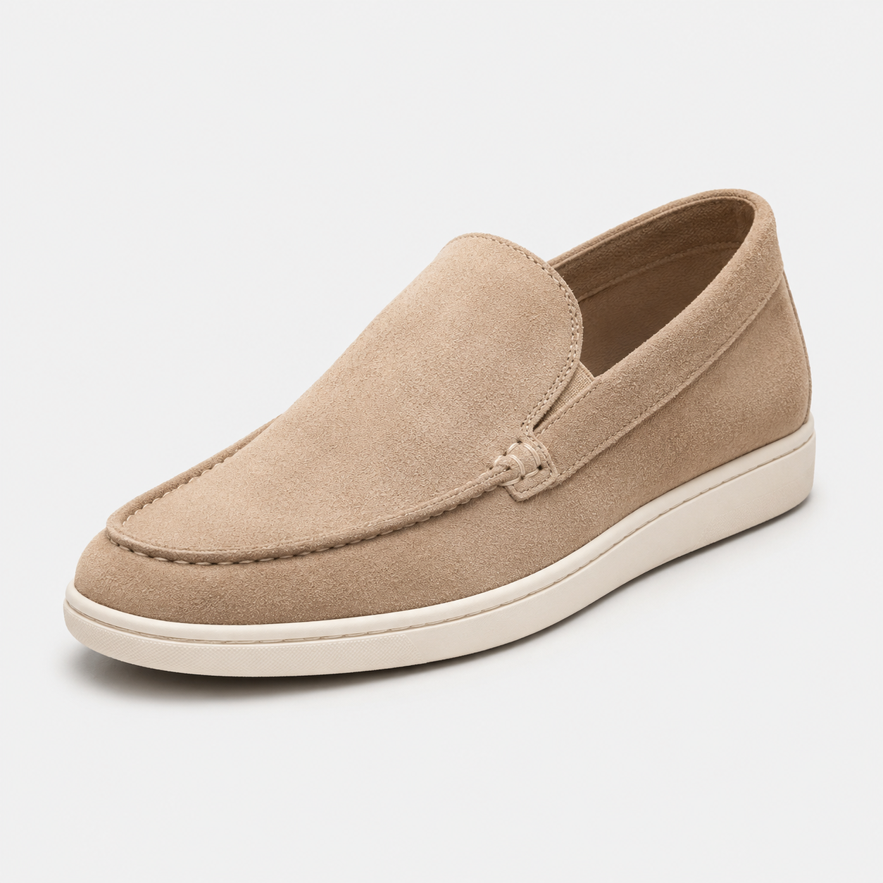 Mocassin En Daim Beige Pour Homme
