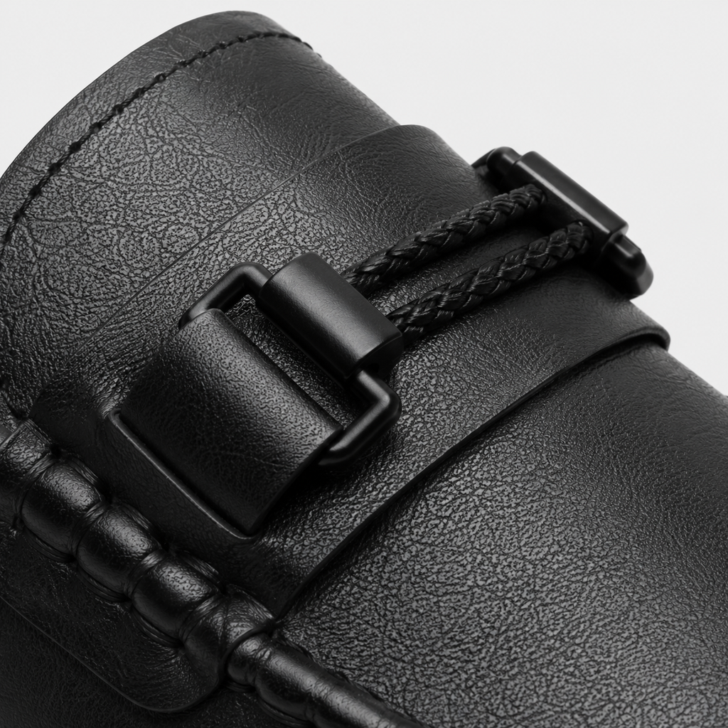 Chausson Mocassin Mule Ouvert Noir