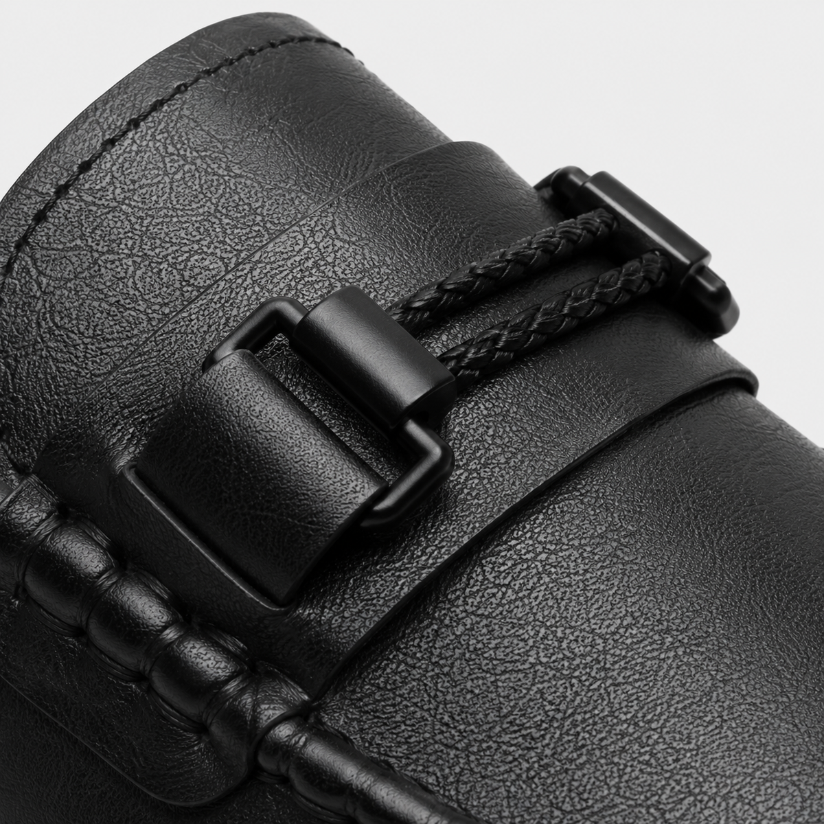 Chausson Mocassin Mule Ouvert Noir
