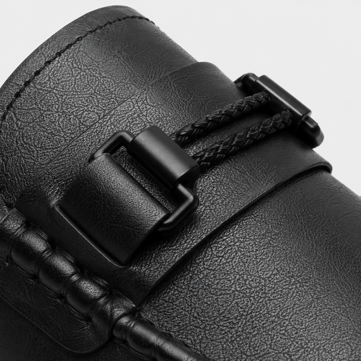 Chausson Mocassin Mule Ouvert Noir