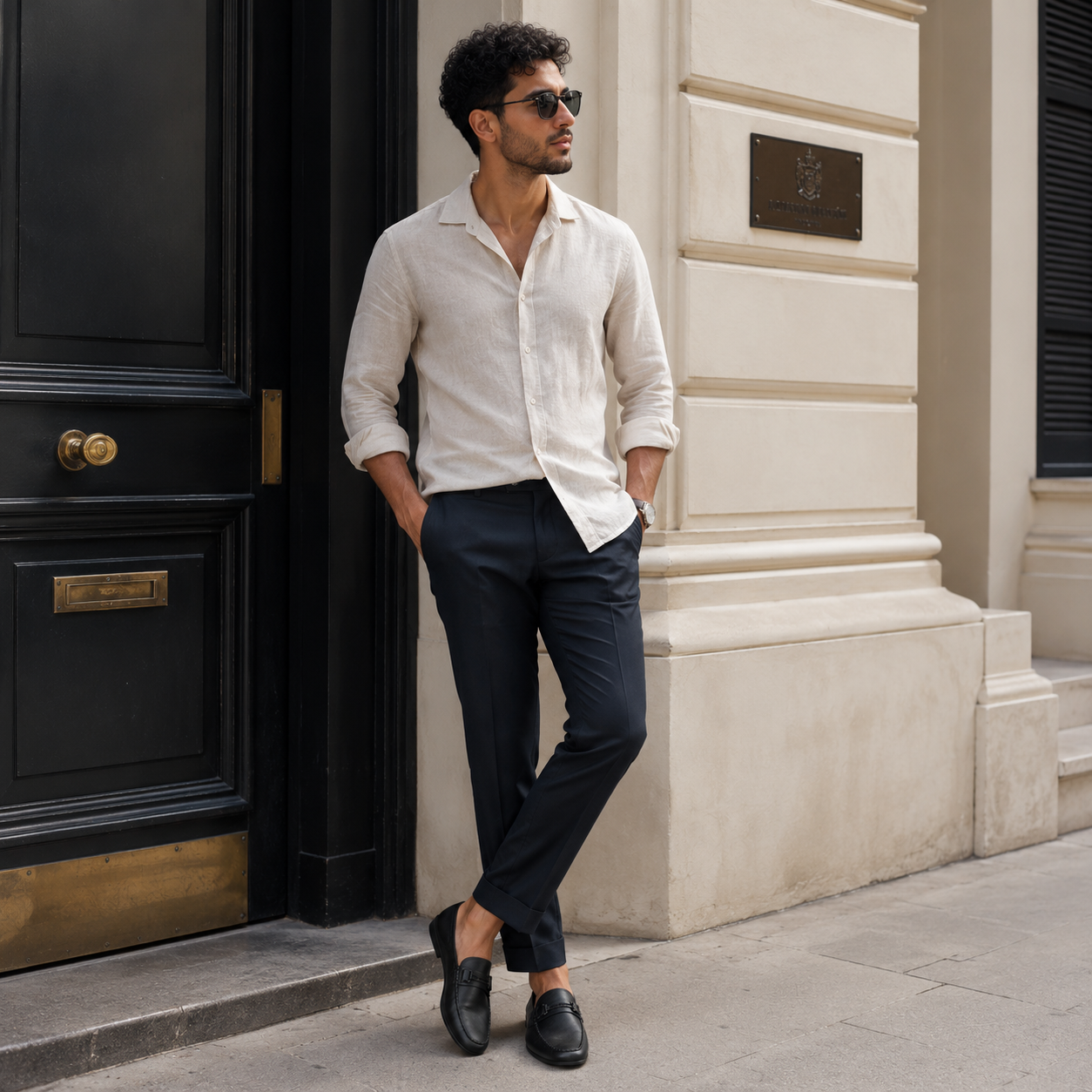 Chausson Mocassin Mule Ouvert Noir