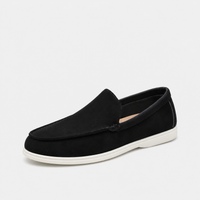 Mocassin En Daim Noir Pour Homme