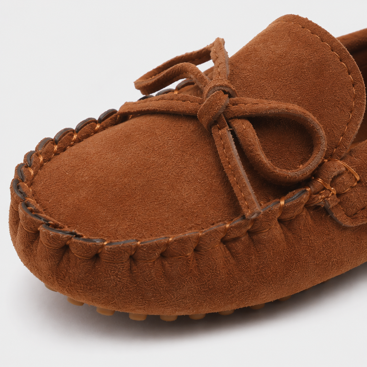 Mocassin Enfant En Daim Marron Bateau