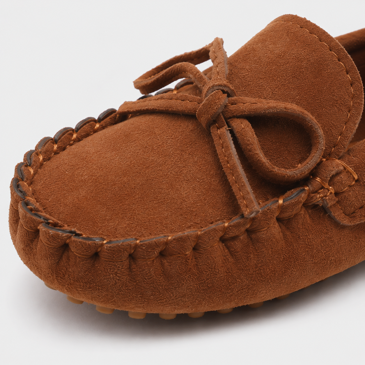 Mocassin Enfant En Daim Marron Bateau