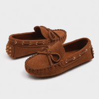 Mocassin Enfant En Daim Marron Bateau