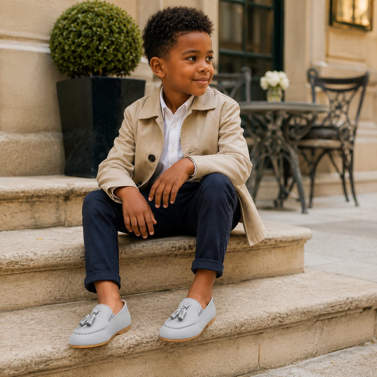 Mocassin Enfant Garçon Gris
