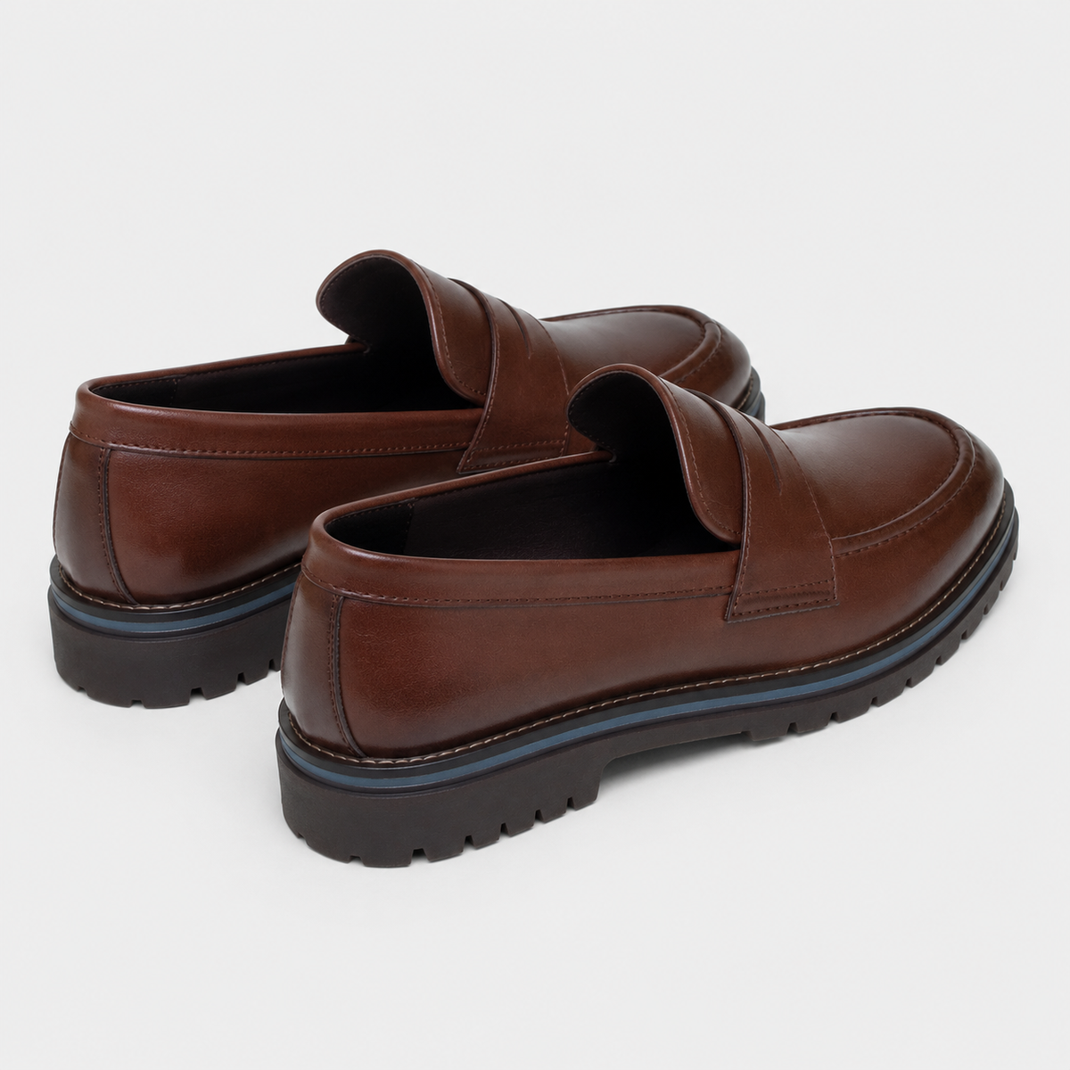 Mocassin Cuir Marron Garçon Talon