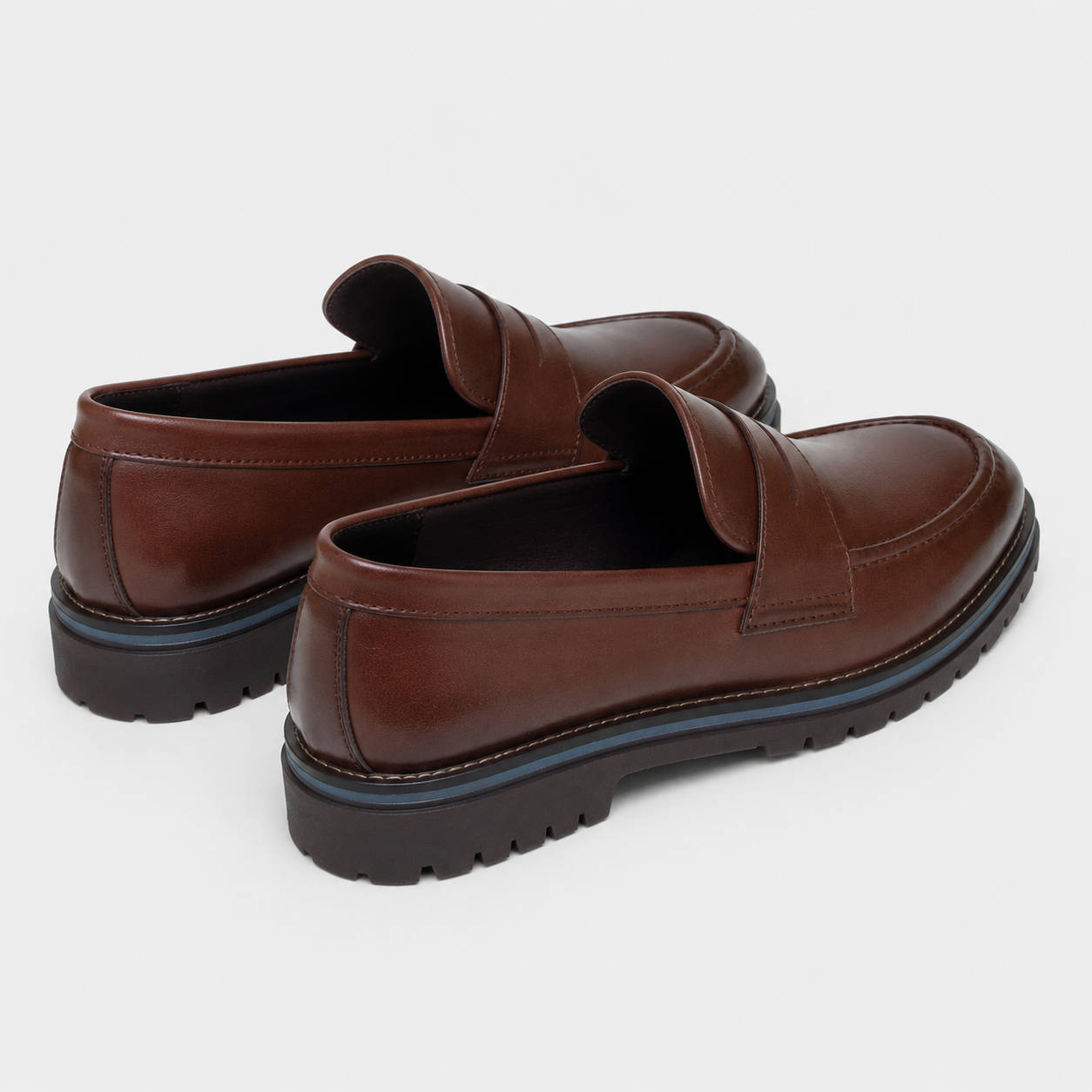Mocassin Cuir Marron Garçon Talon