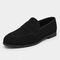 Mocassin En Daim Noir