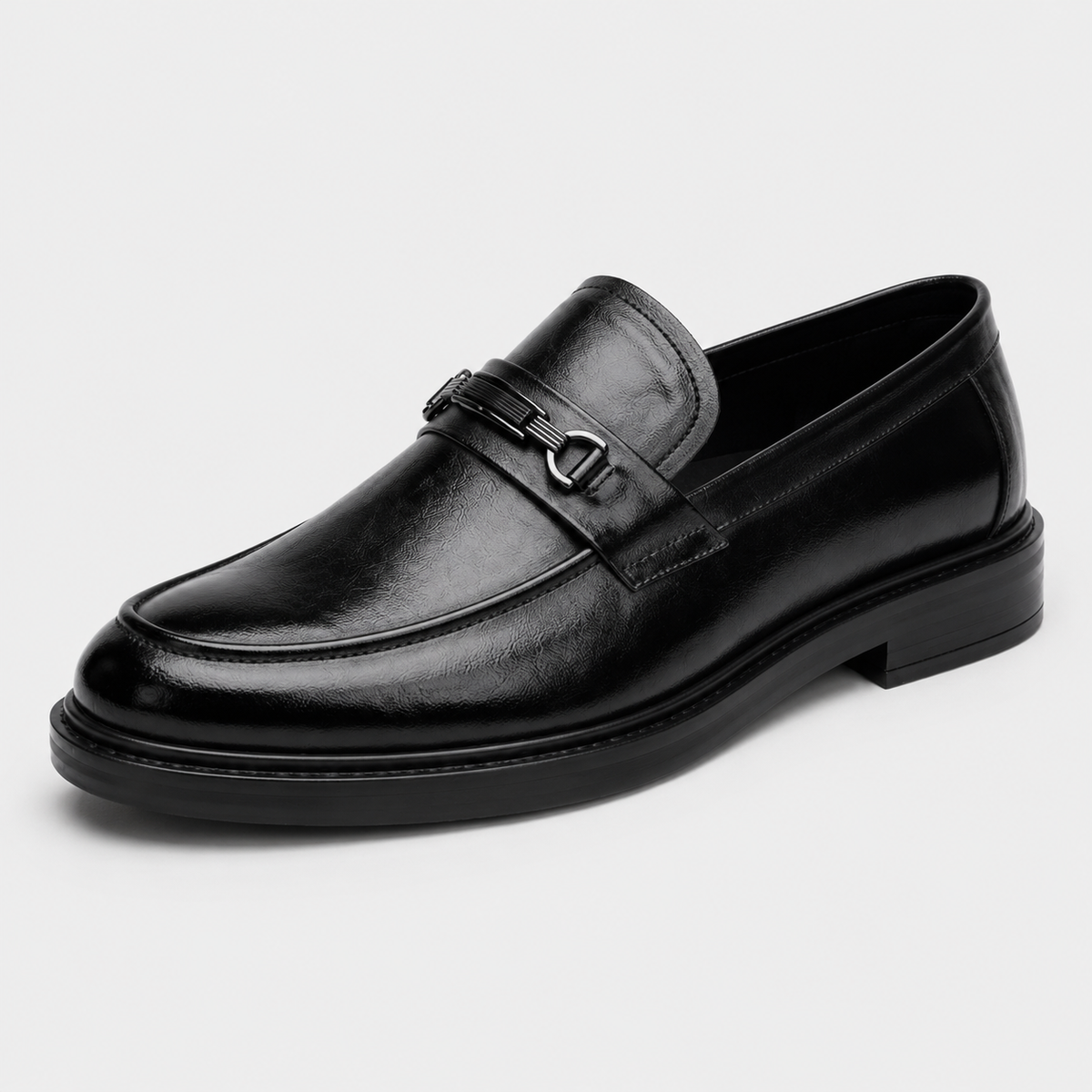 Mocassin Homme Noir Brillant