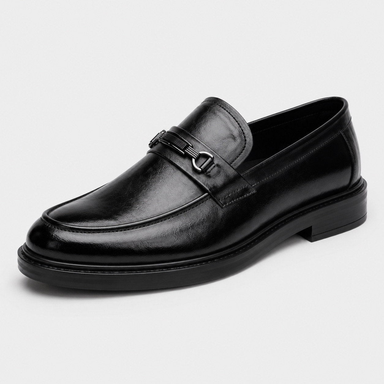 Mocassin Homme Noir Brillant