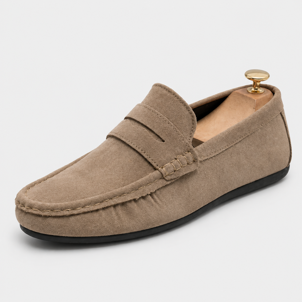 Mocassin Beige Daim Homme