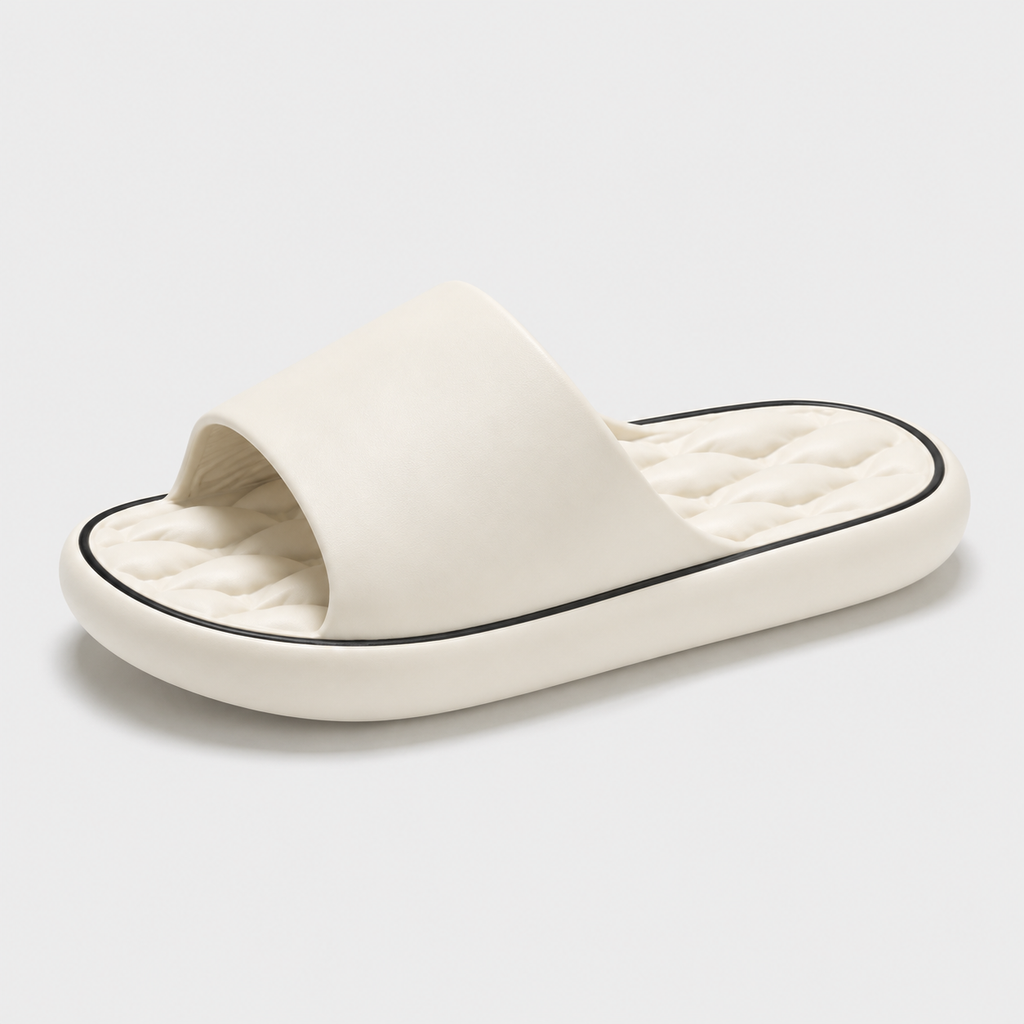 Sandale Homme Confort Été Plastique Blanc Cassé