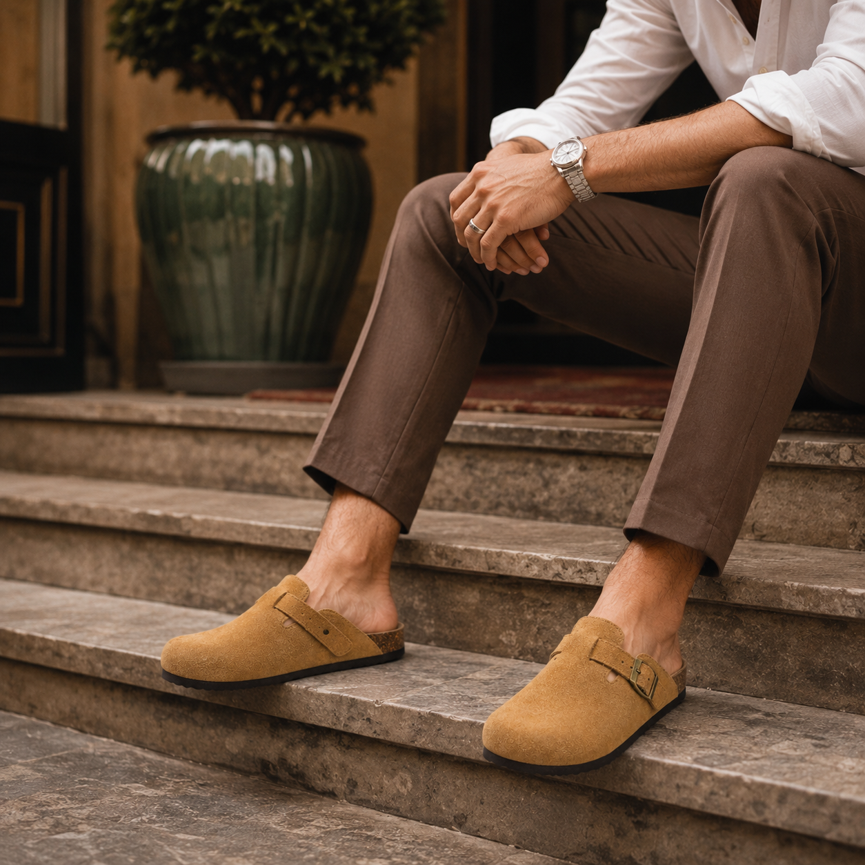Sandales Homme Cuir Artisanal Confort