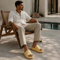 Sandale Pour Homme Confortable Jaune