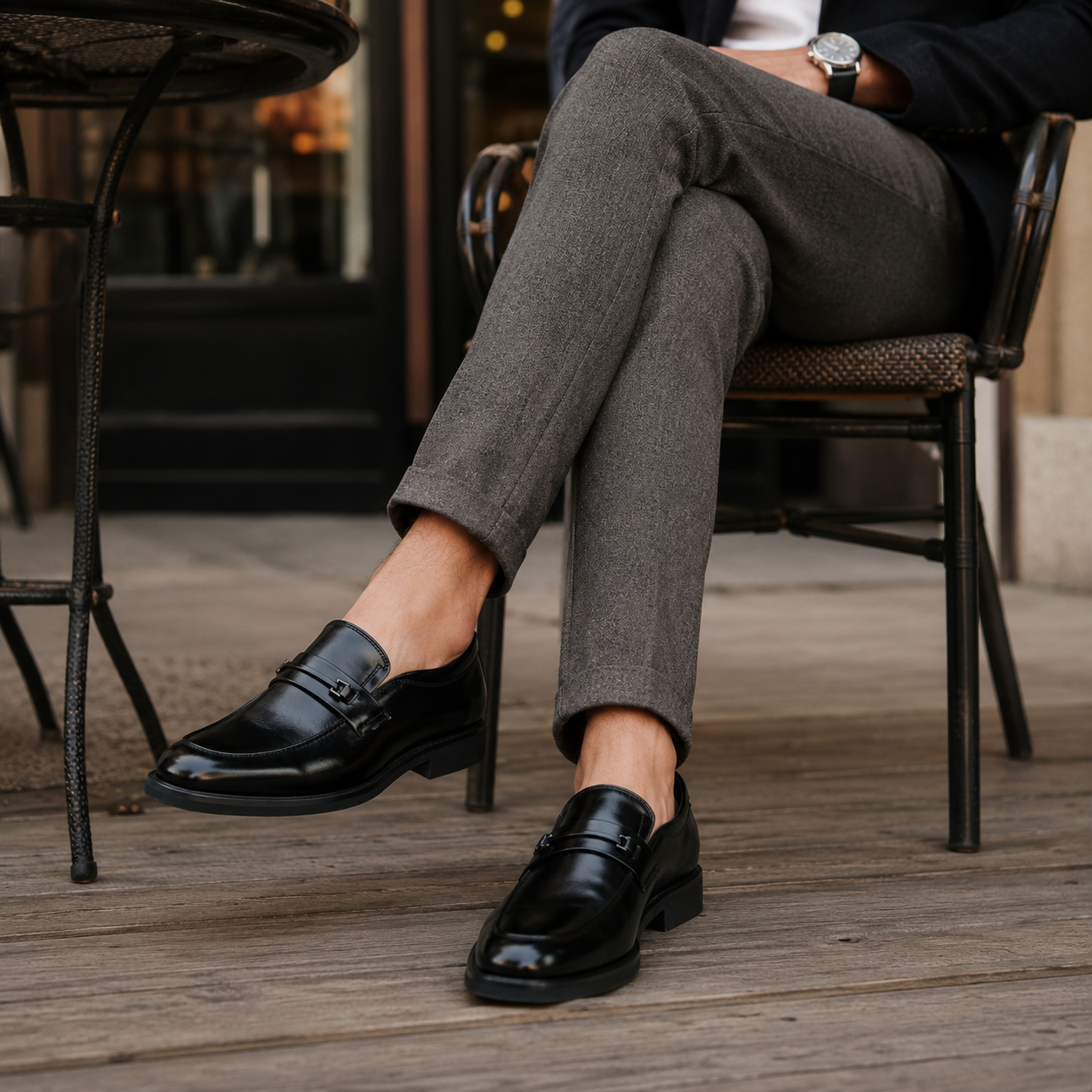 Mocassins Habillés En Cuir Véritable Pour Homme