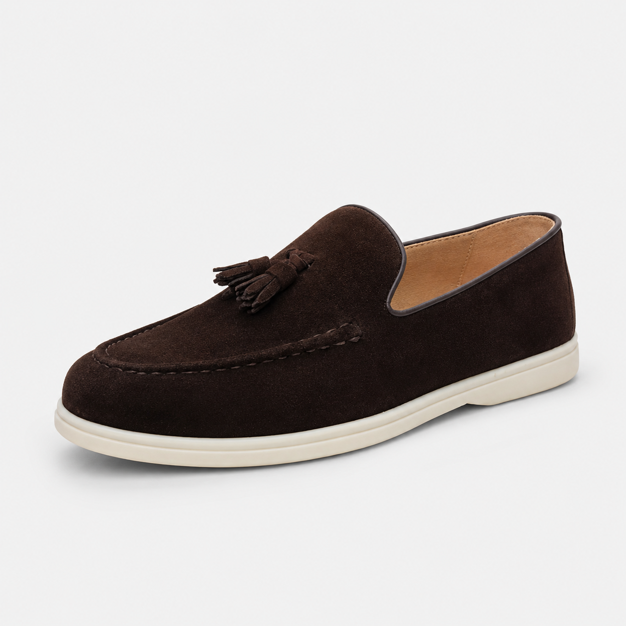 Mocassin Homme Daim Marron À Gland
