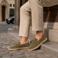 Mocassin Homme Daim Semelle Tressée
