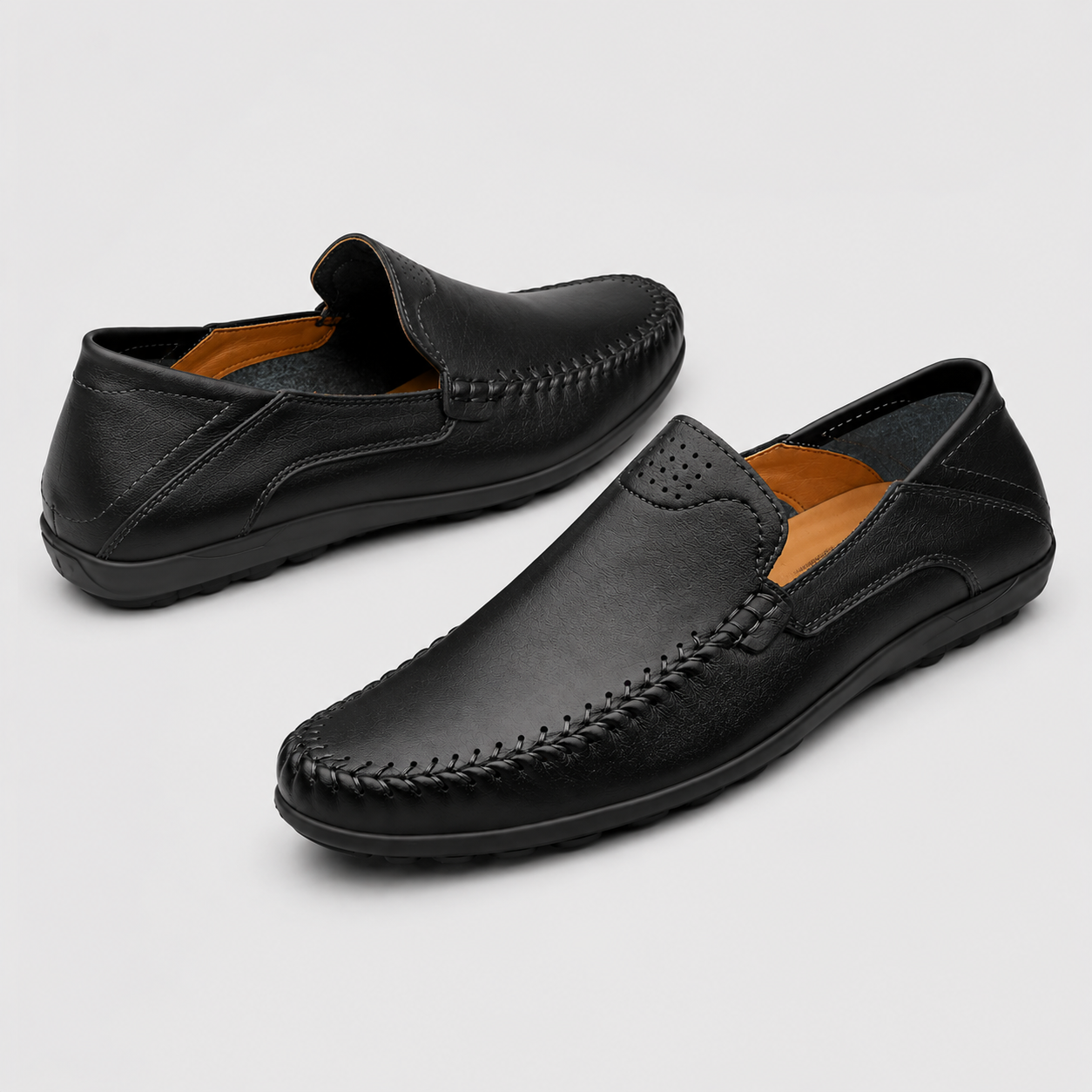 Mocassins Orthopédiques En Cuir De Vache Souple Pour Homme