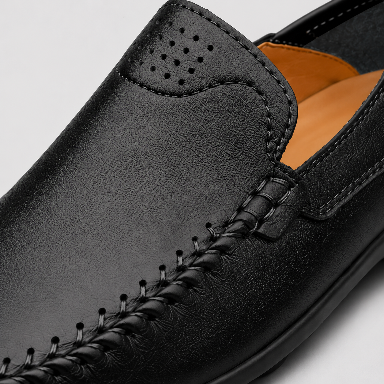 Mocassins Orthopédiques En Cuir De Vache Souple Pour Homme