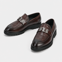 Mocassins Luxe Marron Pour Homme Compensé