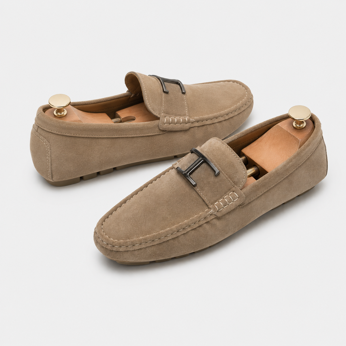 Mocassins Beige Pour Homme