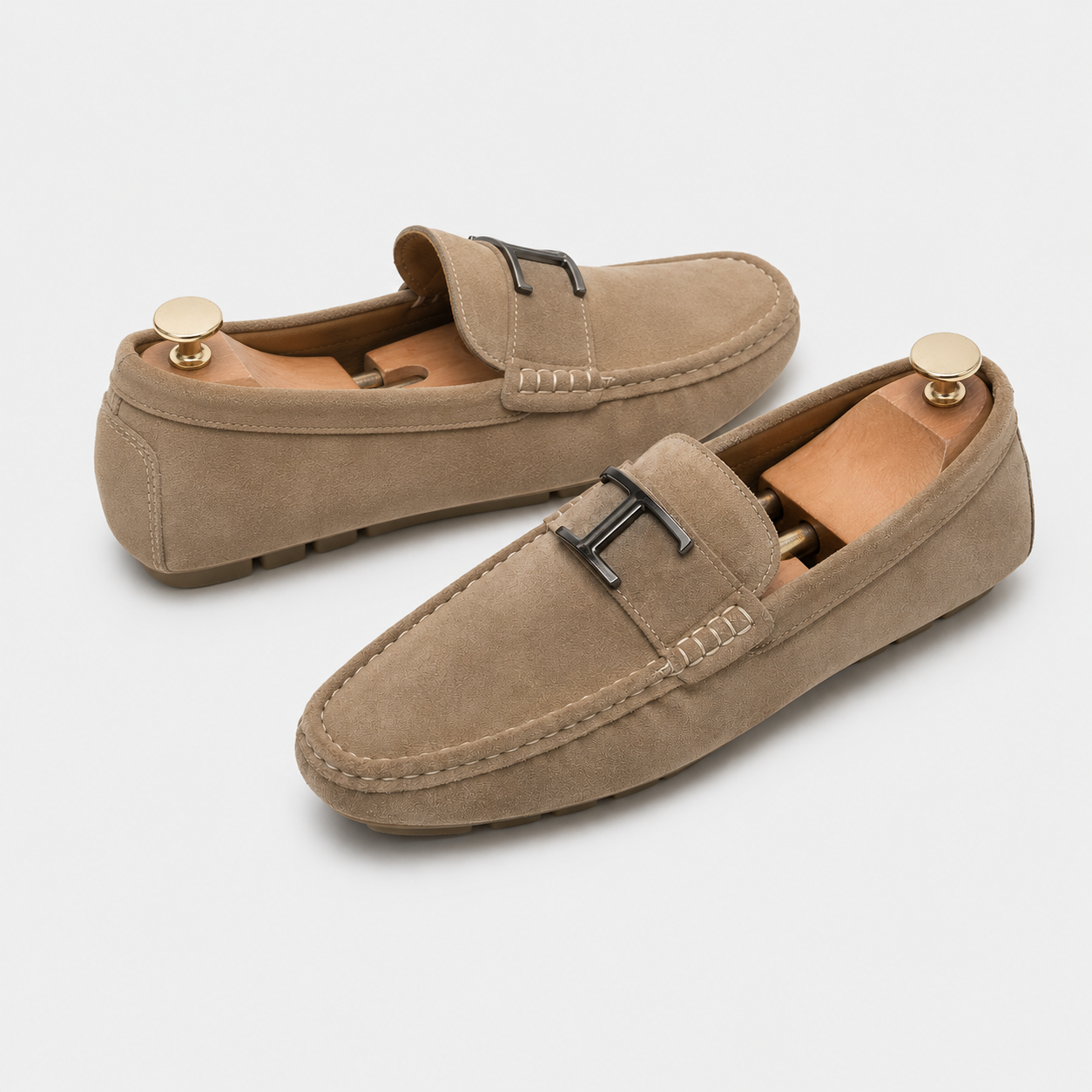 Mocassins Beige Pour Homme
