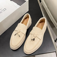 Mocassin En Daim Noir À Gland