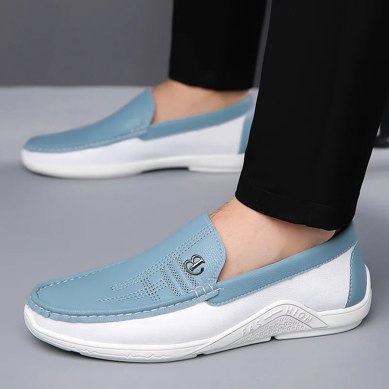 Mocassin Bleu Clair Homme