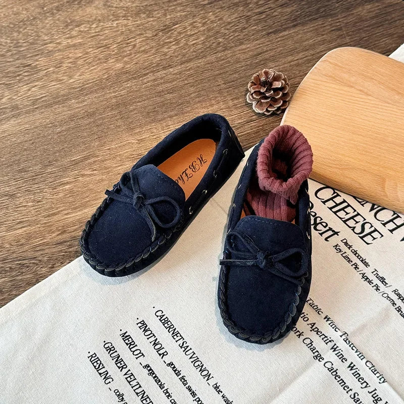 Mocassin Enfant En Daim Marron Bateau