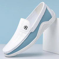 Mocassin Homme Luxe Italien Blanc