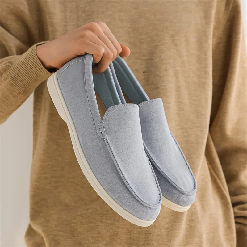 Mocassin En Daim Noir Pour Homme