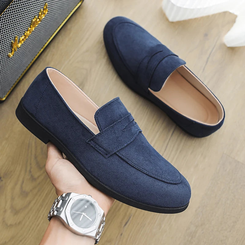 Mocassin En Daim Noir
