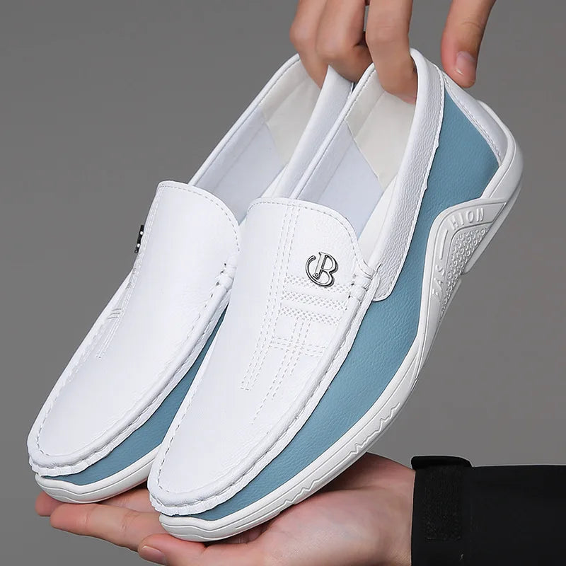 Mocassin Bleu Clair Homme