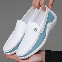 Mocassin Homme Luxe Italien Blanc