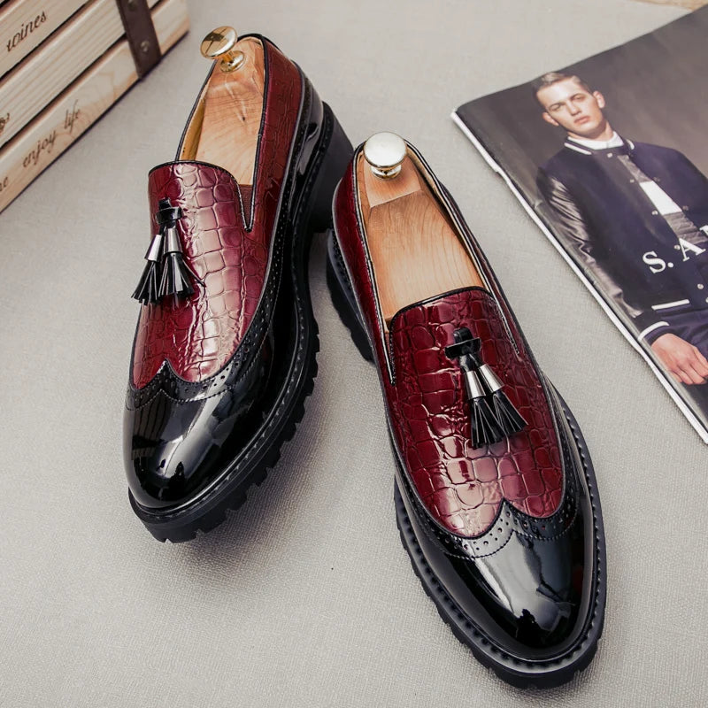 Mocassins Formelle Noir En Cuir Véritable Pour Homme