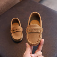 Mocassin Enfant En Daim Noir Classe Pour Bateau