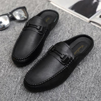 Chausson Mocassin Mule Ouvert Marron