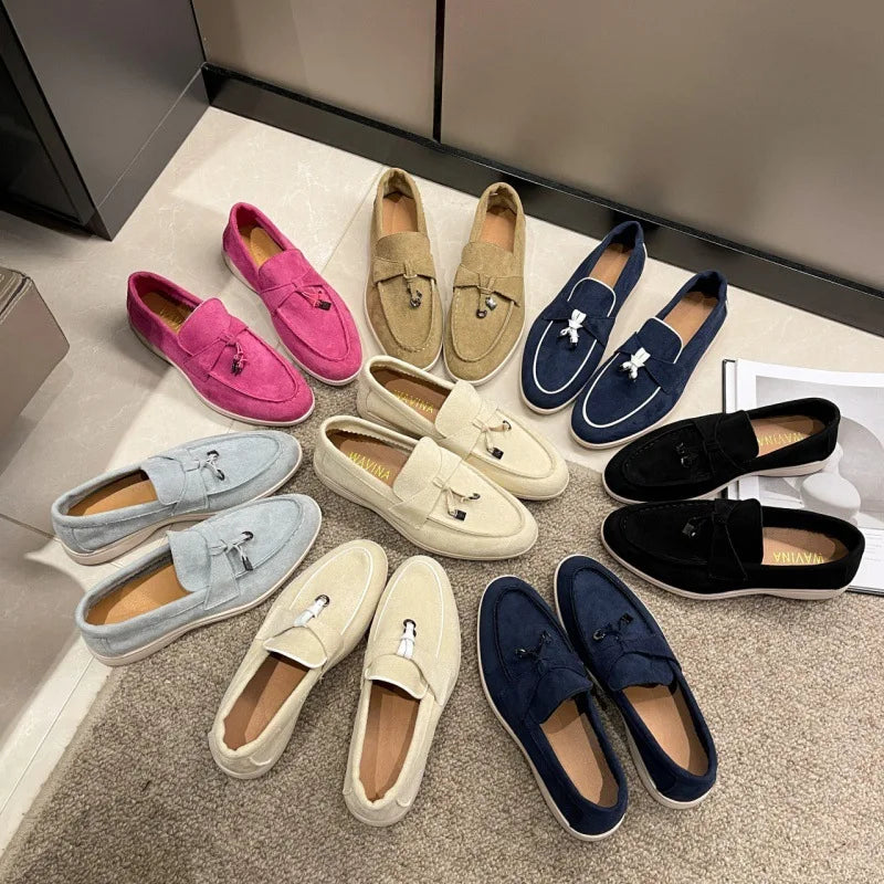 Mocassin En Daim Beige À Gland
