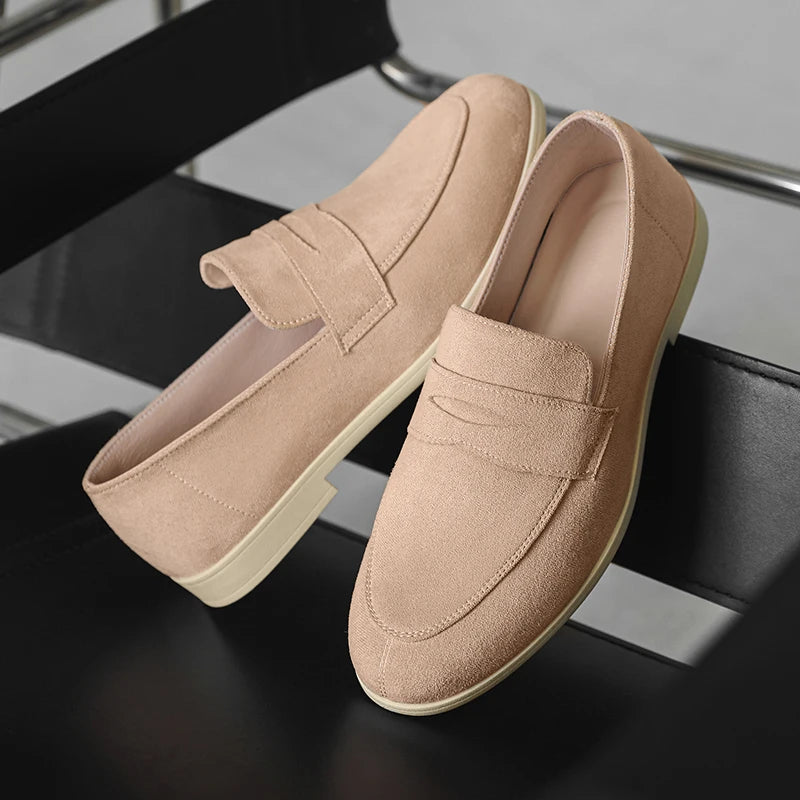 Mocassin En Daim Noir